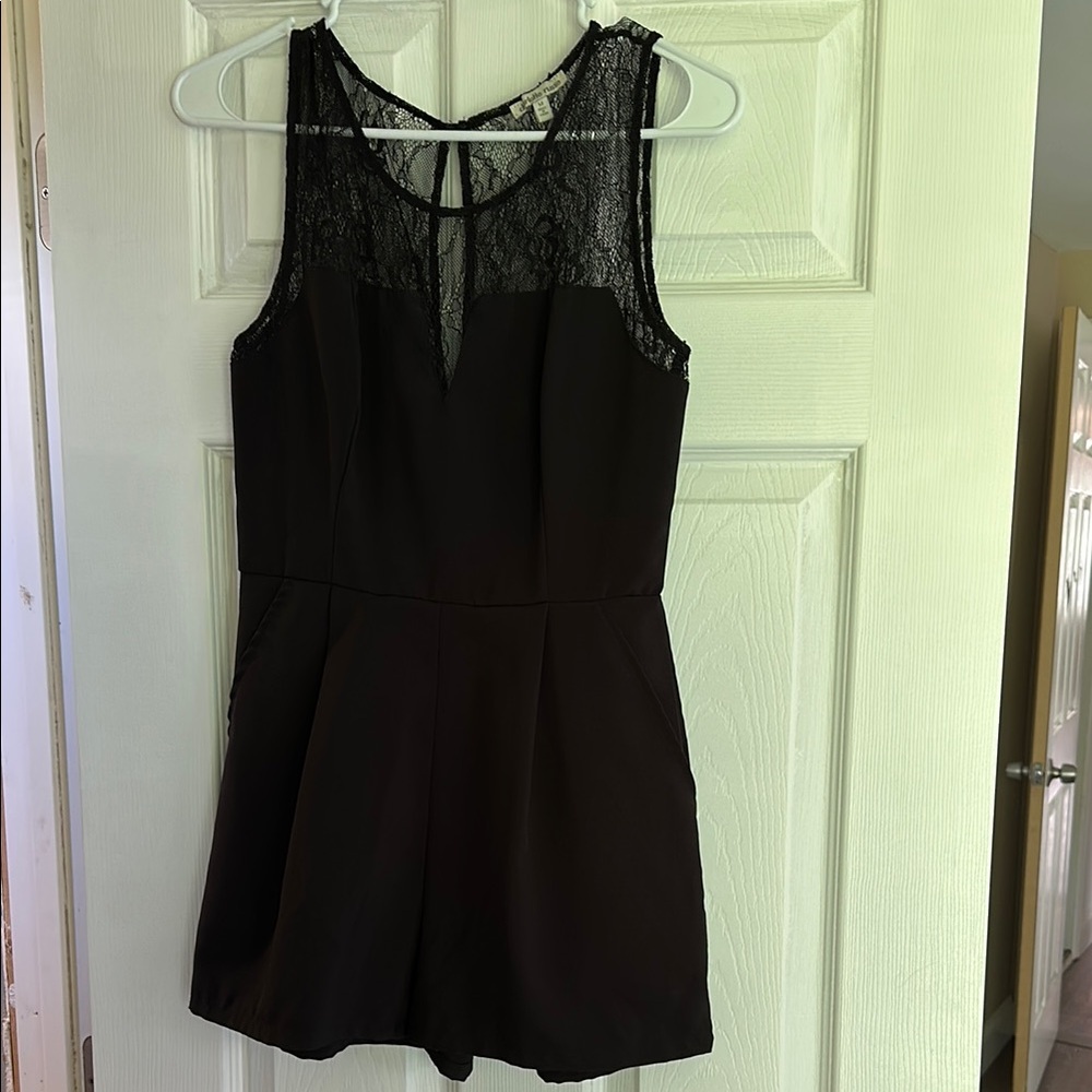 Charlotte Russe Black Lace Romper